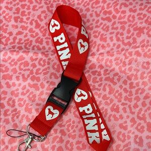 PINK Victoria's Secret Red Lanyard